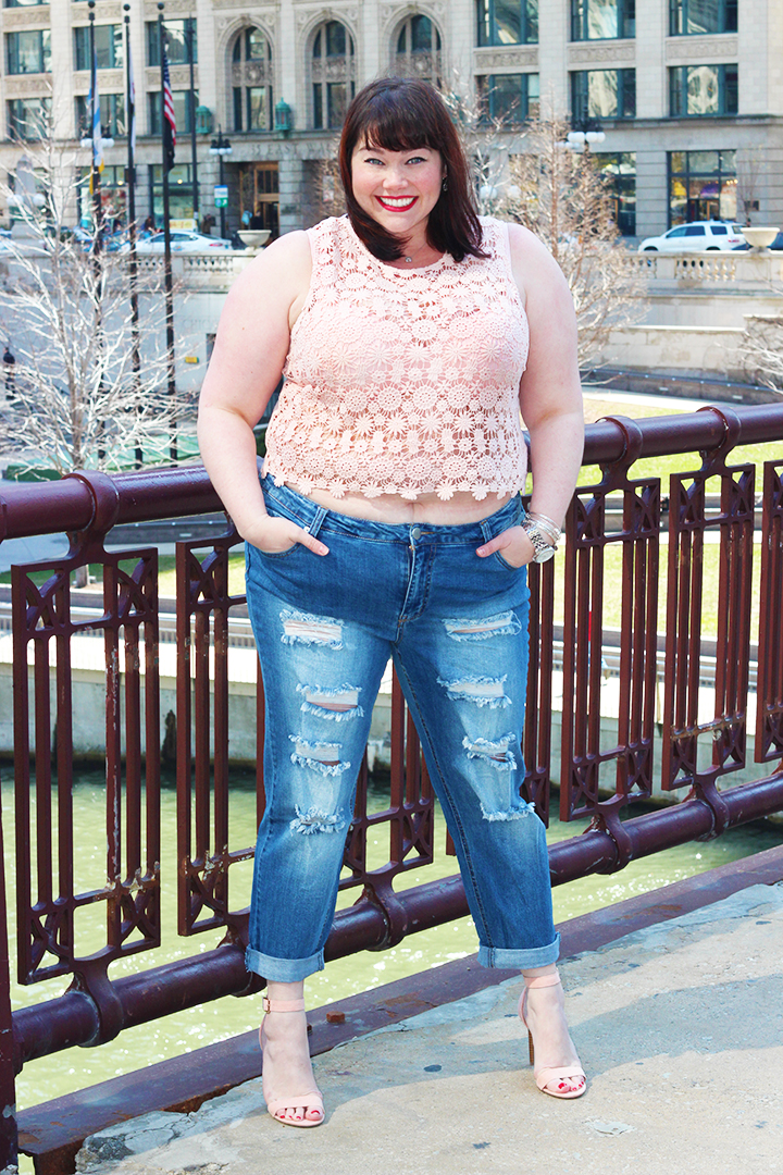 ripped jeans outfit plus size