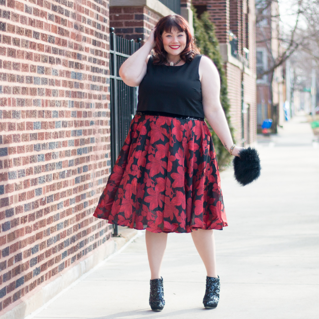 Red and Black Plus Size Party Dress ...