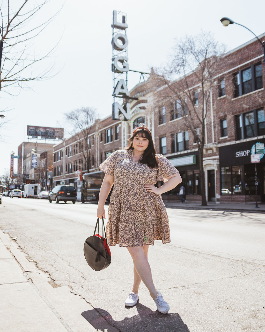 OOTD Plus Size Leopard Dress from Anthropologie