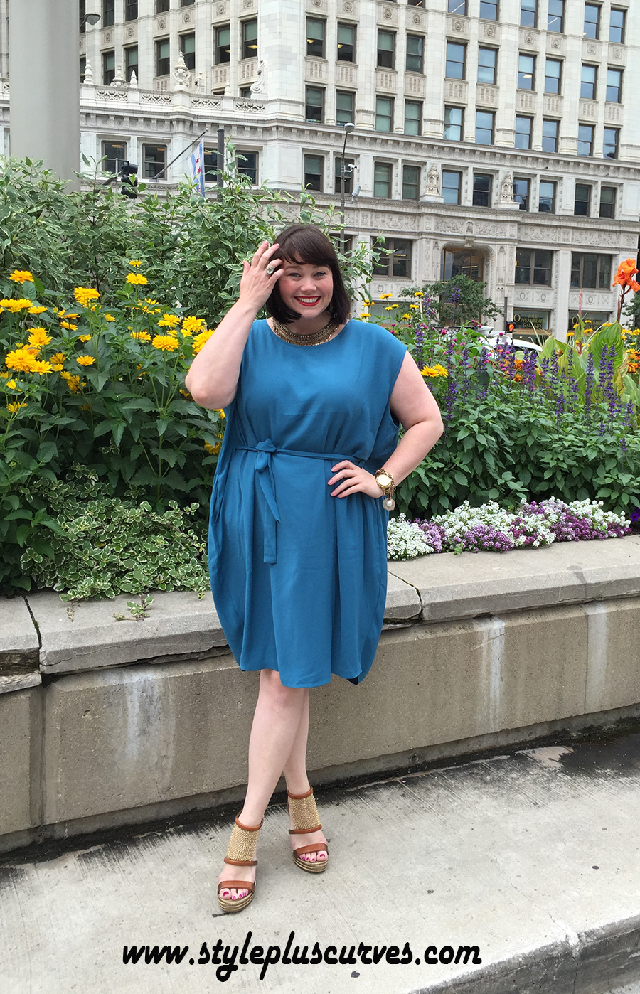 OOTD: Size Cocoon Dress and Statement Necklace
