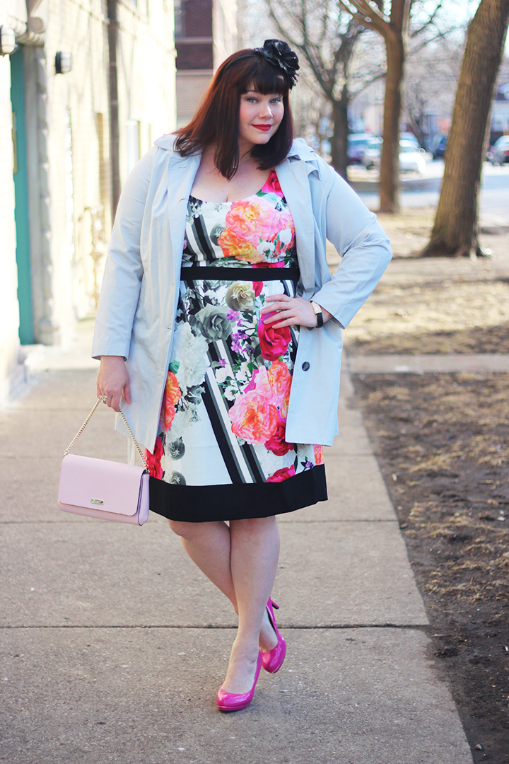 Style in Bloom: Plus Size City Chic Floral Dress