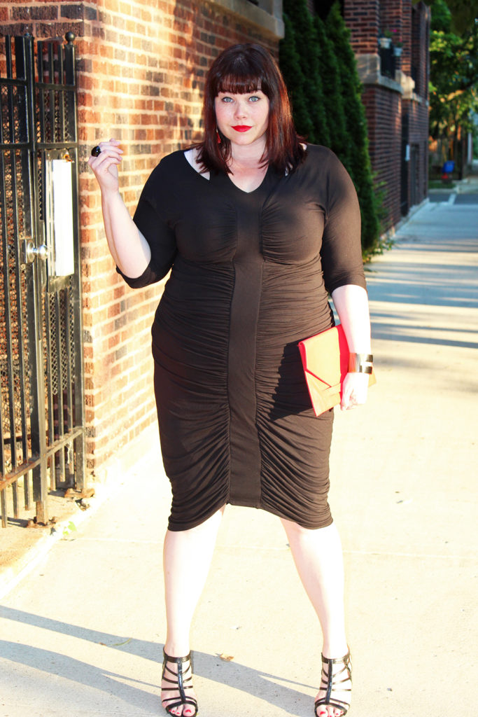 Inspired By Film Noir in This Riveting Ruched Dress From Kiyonna