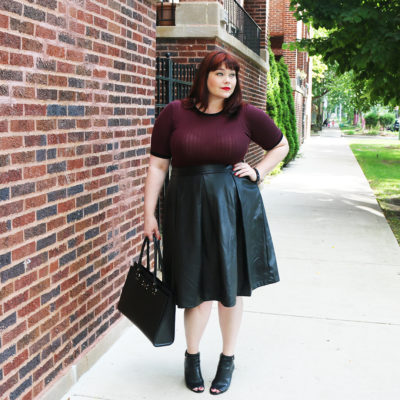 Target Who What Wear Plus Size Leather Skirt