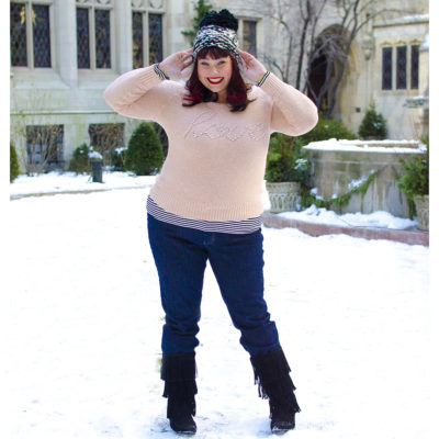 Plus Size Blogger Amber in Riders by Lee Jeans