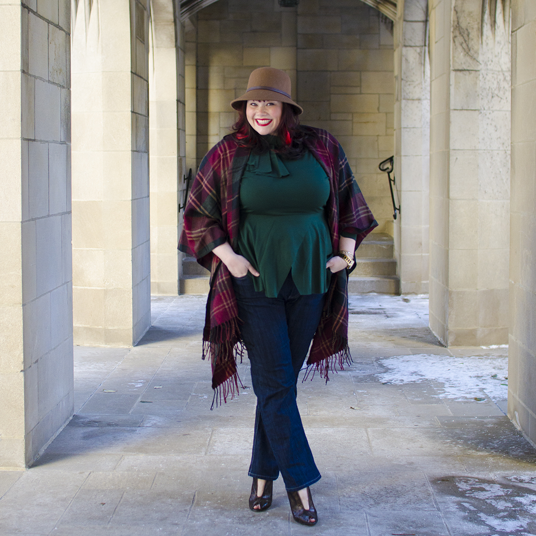 Plus Size Blogger Amber in Riders by Lee Plus Size Style Challenge