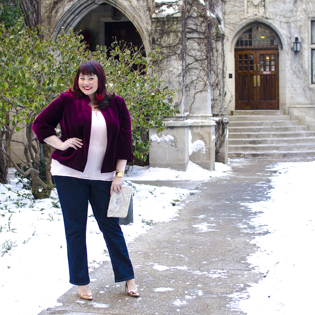 Plus size blogger Amber at Style Plus Curves in Riders by Lee plus size jeans