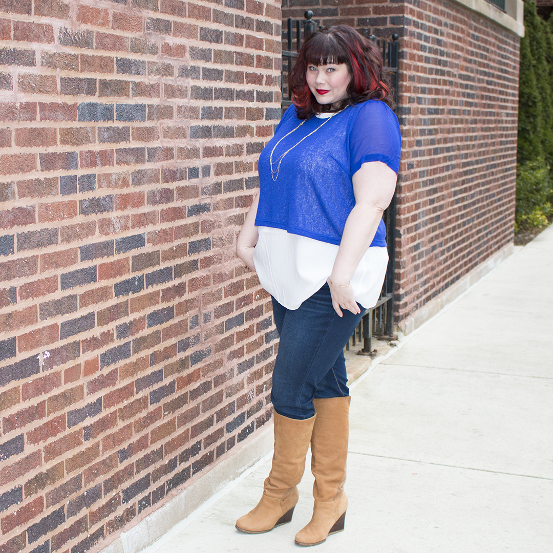 Plus Size Blogger Amber a Casual Look from Gwynnie Bee