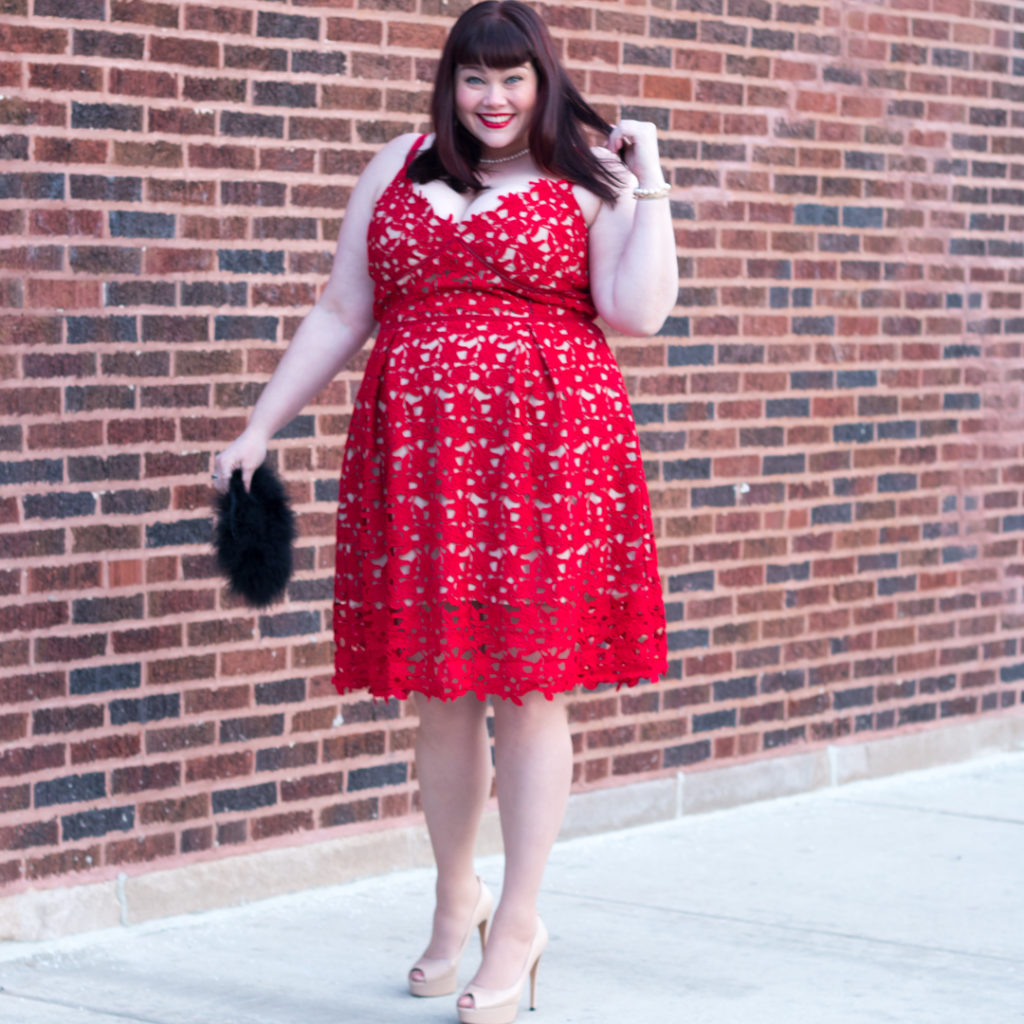 Red Hot Lace: Plus Size Dress from City Chic