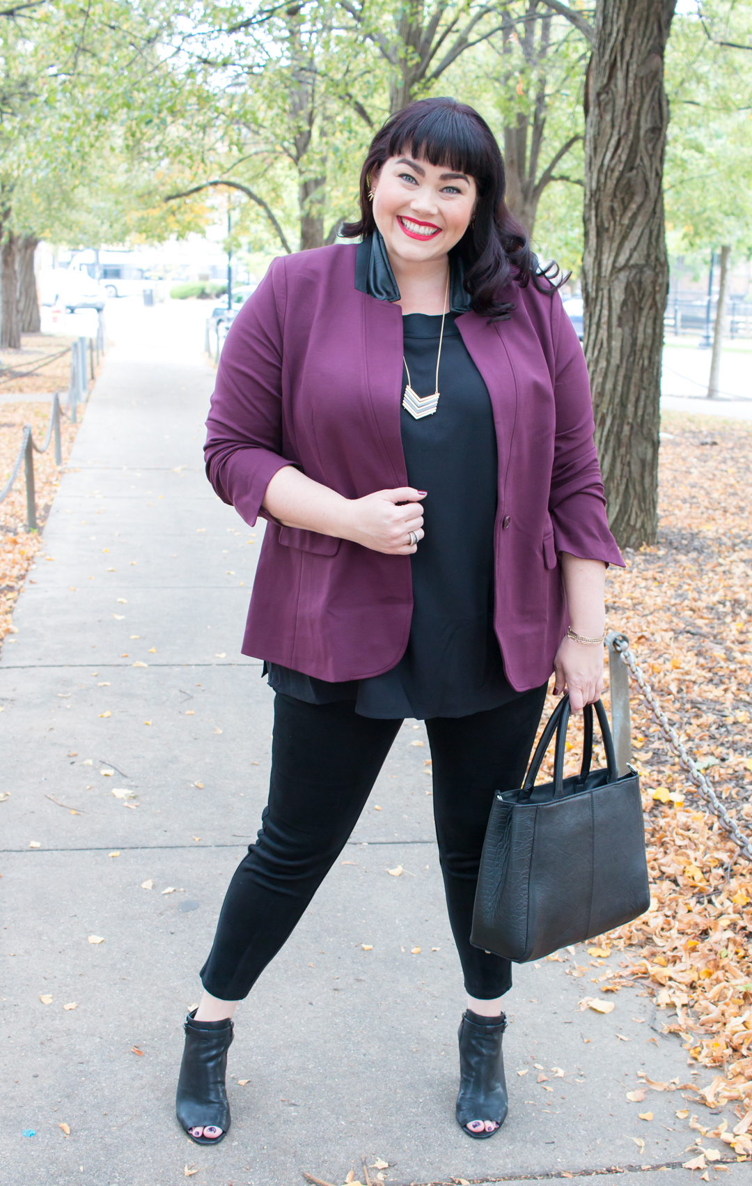 Style Plus Curves, Chicago Blogger, Chicago Plus Size Blogger, Plus Size Blogger, Amber McCulloch, Lane Bryant, Back to School Style, Bryant Blazer, Teacher Style, Fall Fashion