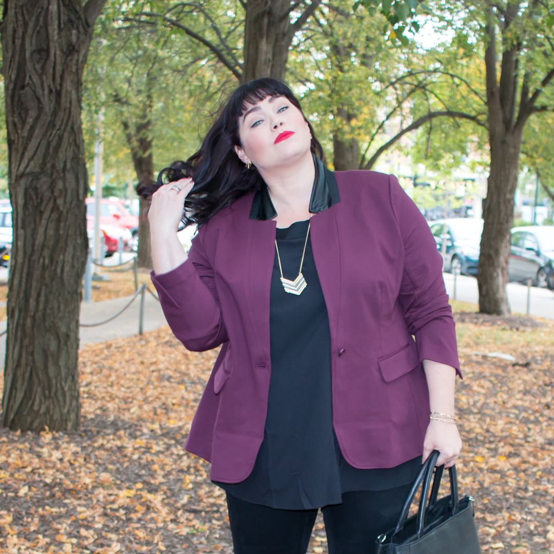 Style Plus Curves, Chicago Blogger, Chicago Plus Size Blogger, Plus Size Blogger, Amber McCulloch, Lane Bryant, Back to School Style, Bryant Blazer, Teacher Style, Fall Fashion