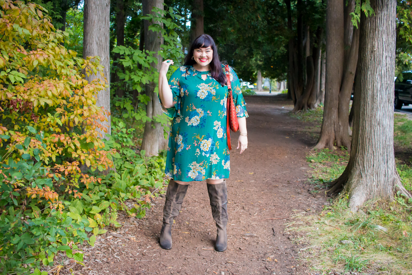 Avenue, Floral Dress, Plus Size OOTD, Fall Fashion, Plus Size Fashion Find, Plus Size Dress, Style Plus Curves, Chicago Blogger, Chicago Plus Size Blogger, Plus Size Blogger, Amber McCulloch