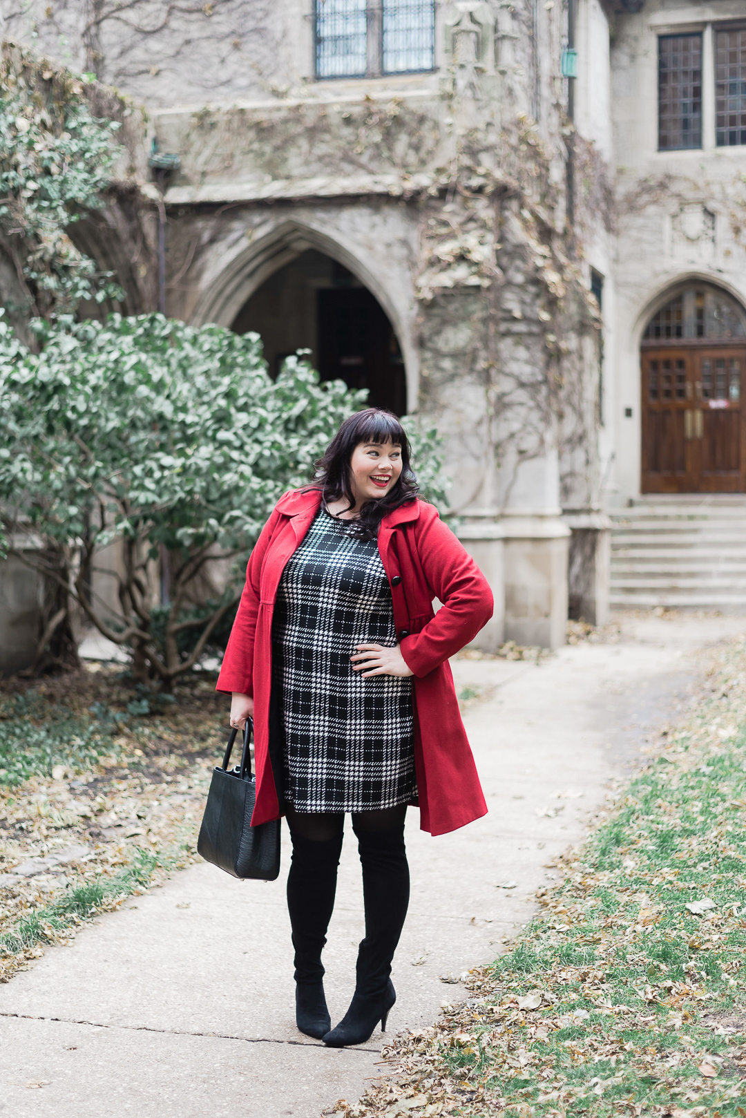 Just My Size Plus Size Dresses, Plaid, Bell sleeves, Plus Size Style, Plus Size Fashion, Style Plus Curves, Chicago Blogger, Chicago Plus Size Blogger, Plus Size Blogger, Amber McCulloch