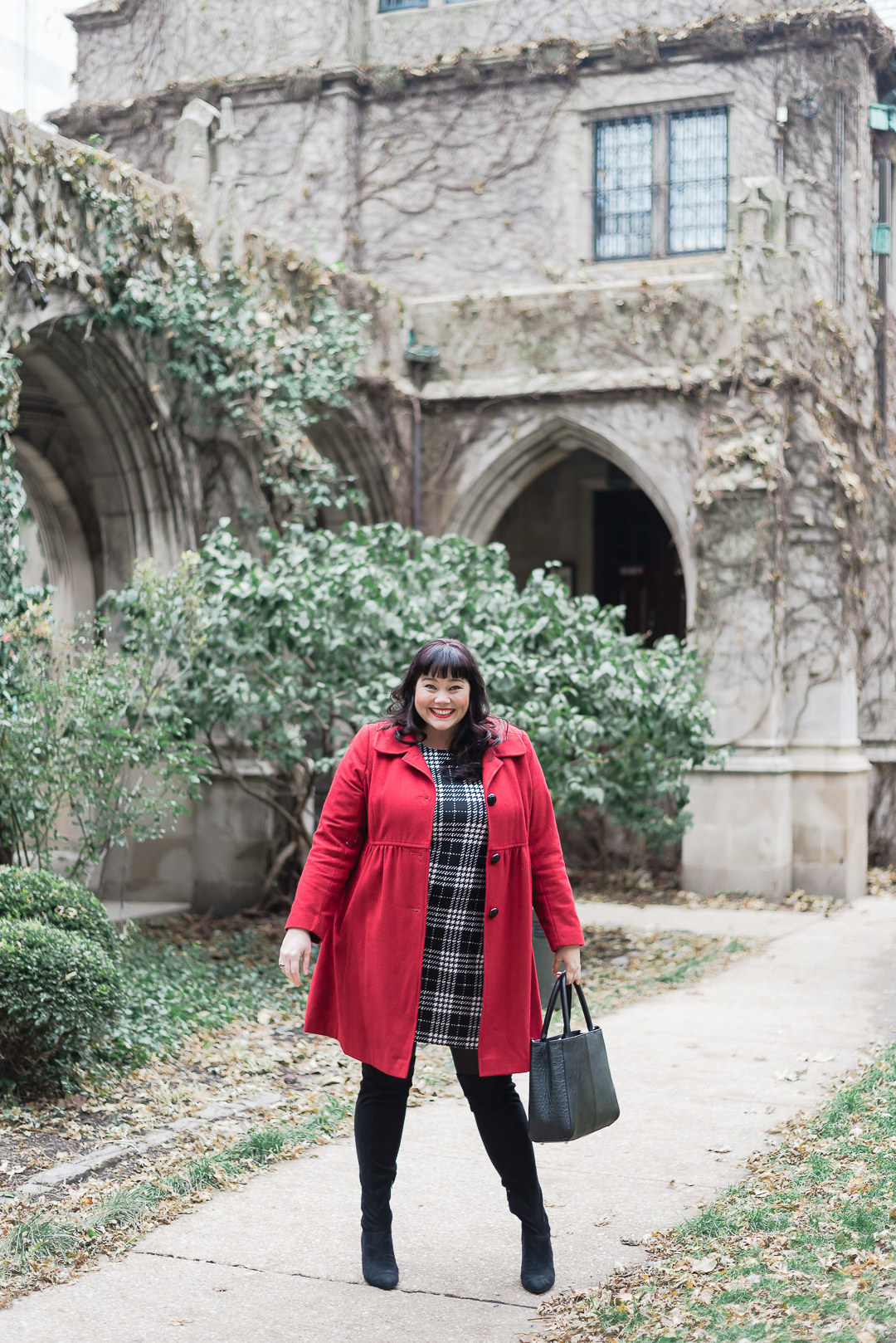 Just My Size Plus Size Dresses, Plaid, Bell sleeves, Plus Size Style, Plus Size Fashion, Style Plus Curves, Chicago Blogger, Chicago Plus Size Blogger, Plus Size Blogger, Amber McCulloch