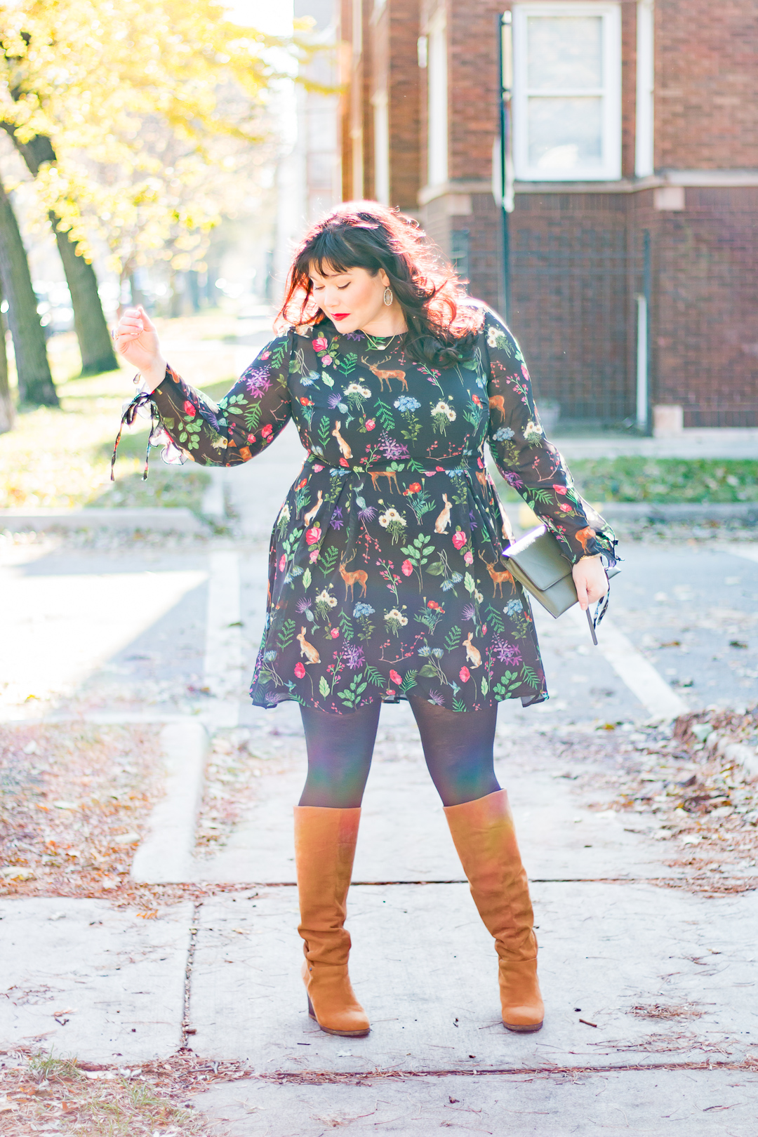 Plus Size OOTD, Asos Curve, Unique 21 Tea Dress in Garden Floral Print, Plus Size Fashion, Style Plus Curves, Chicago Blogger, Chicago Plus Size Blogger, Plus Size Blogger, Amber McCulloch