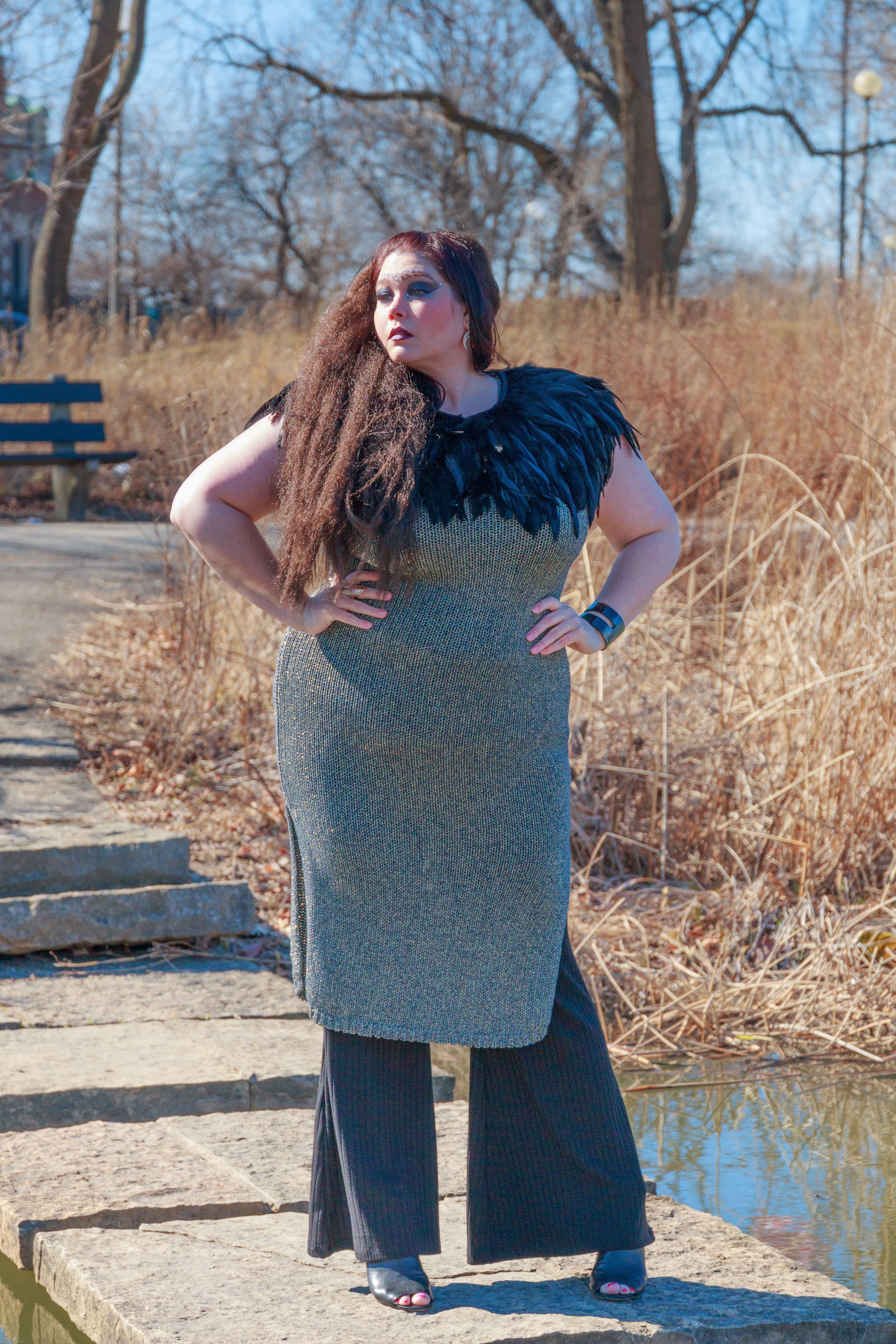 A Wrinkle in Time, Modern Day Warrior, Chicago Blogger, Plus Size Blogger, Style Plus Curves, Feather cape