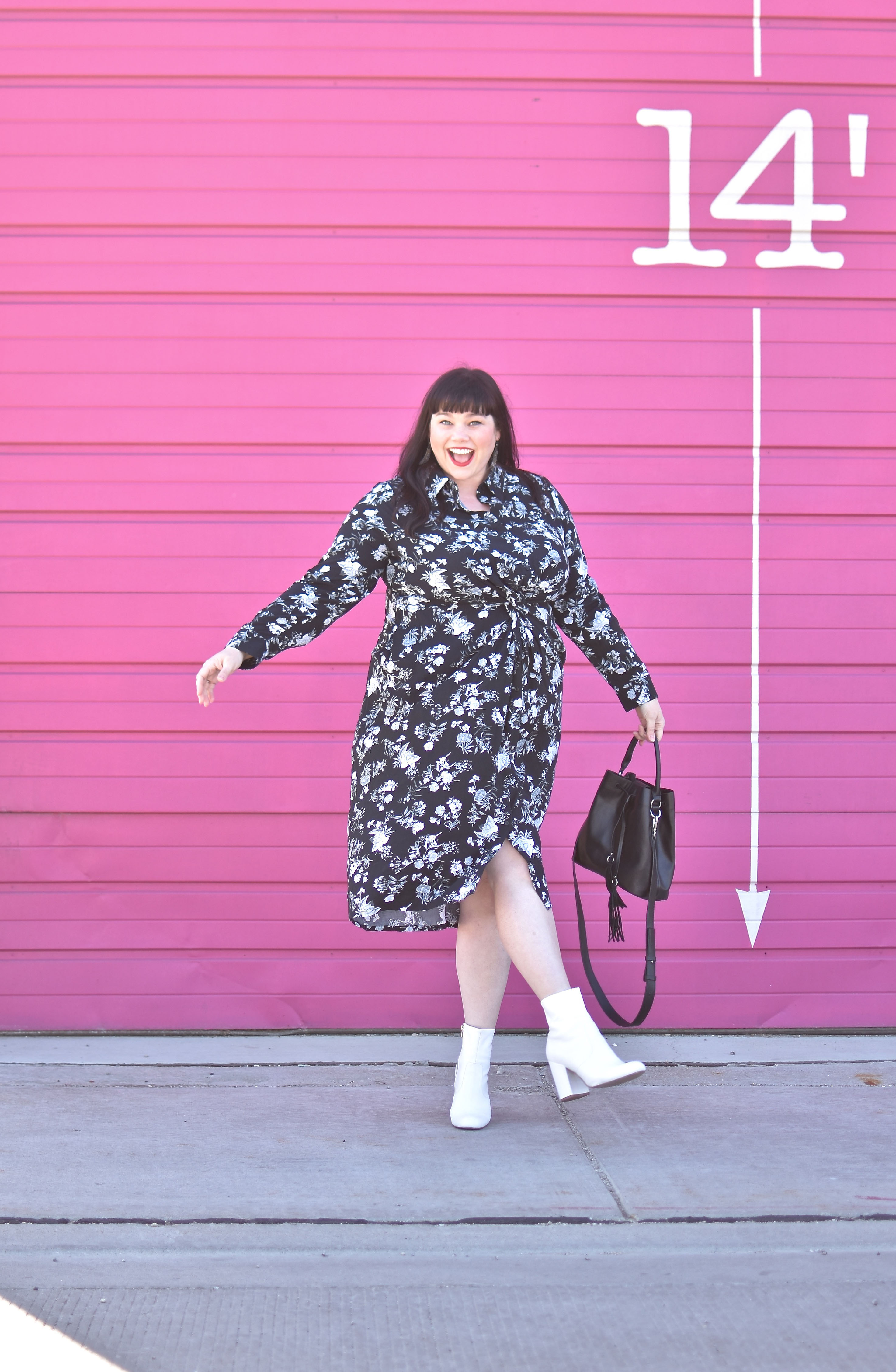 Lane Bryant Fast Lane Soft Knot-Front Tunic Dress, plus size blogger, chicago blogger, Style Plus Curves, white boots
