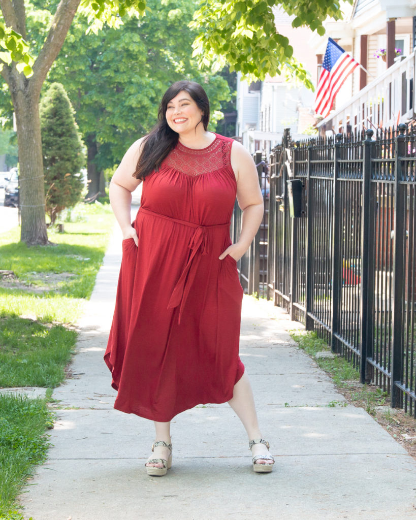 plus size summer maxi dress with pockets