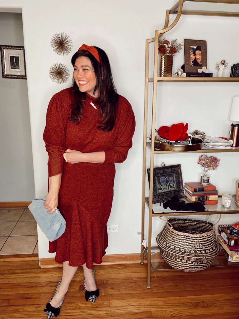 Plus Size Winter Look in a sweater set