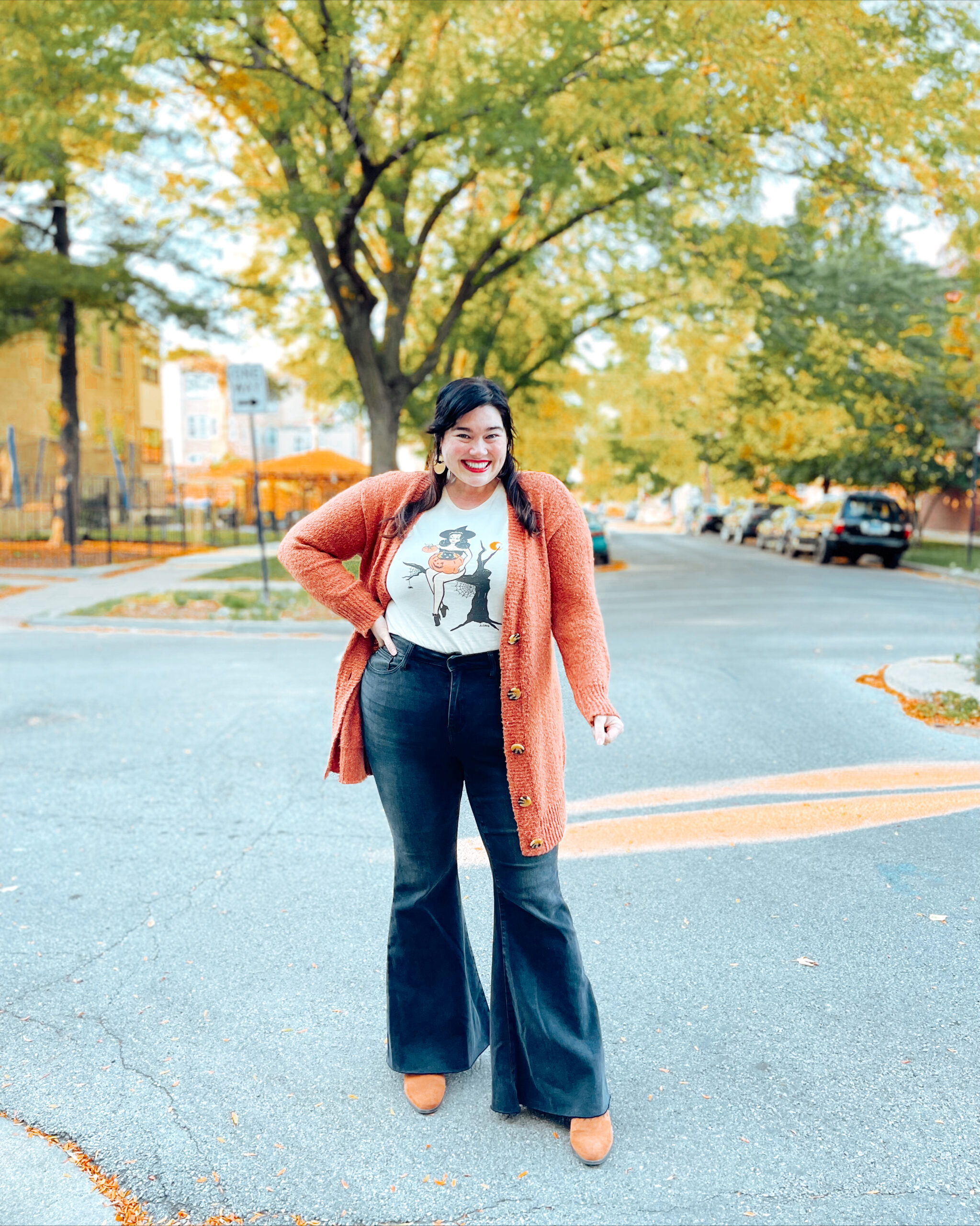 https://stylepluscurves.com/wp-content/uploads/2022/10/Halloween-Tee-Plus-Size-Bell-Bottoms-1-scaled.jpg