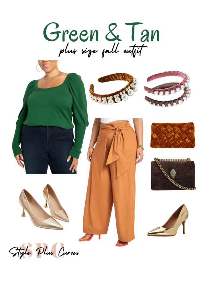Plus Size Fall Outfit with Leather Shorts