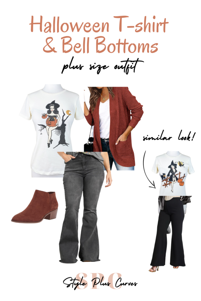 Halloween Tshirt & Bell Bottoms Plus size outfit