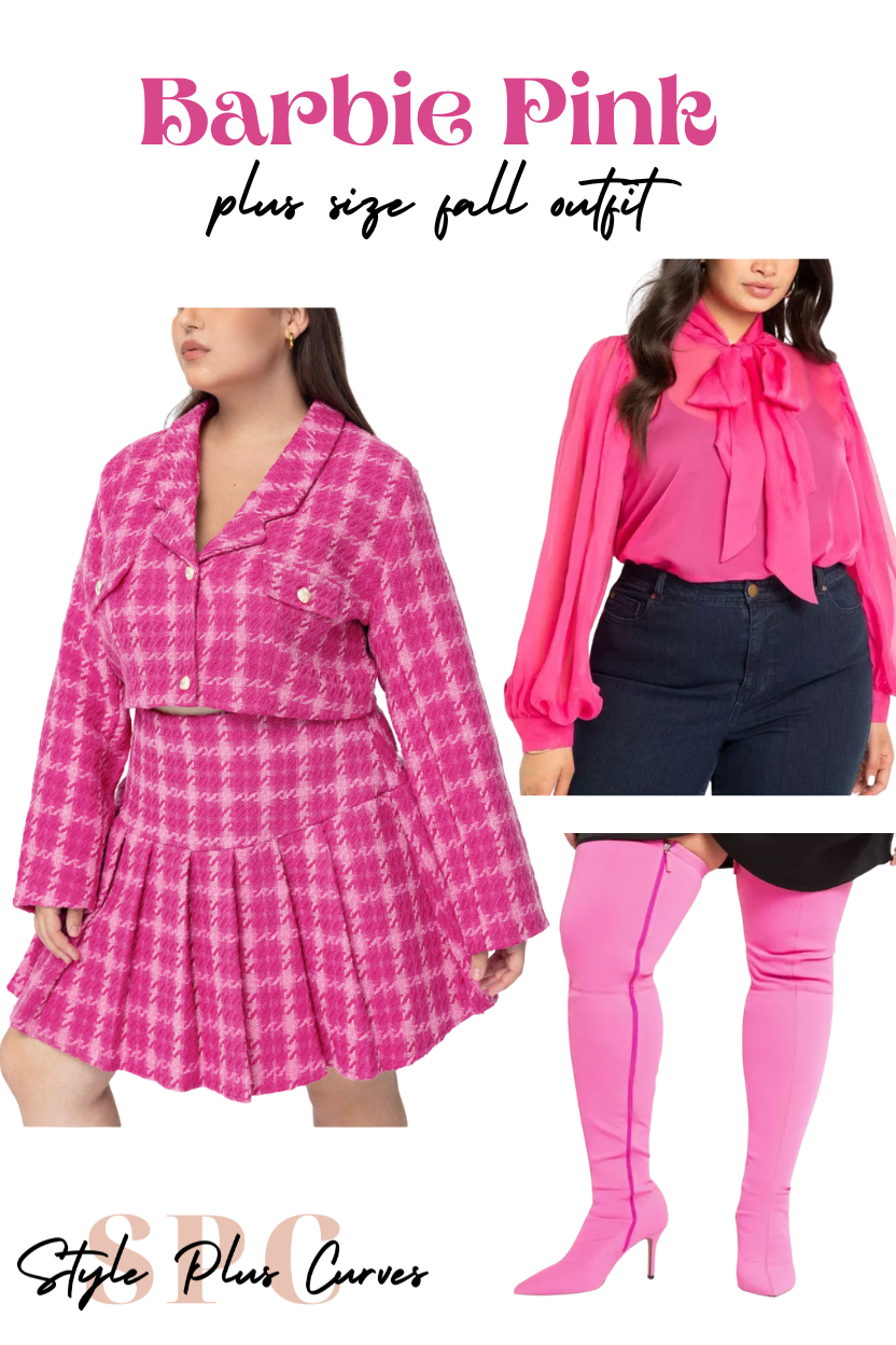 Barbie Pink Plus Size Fall Outfit