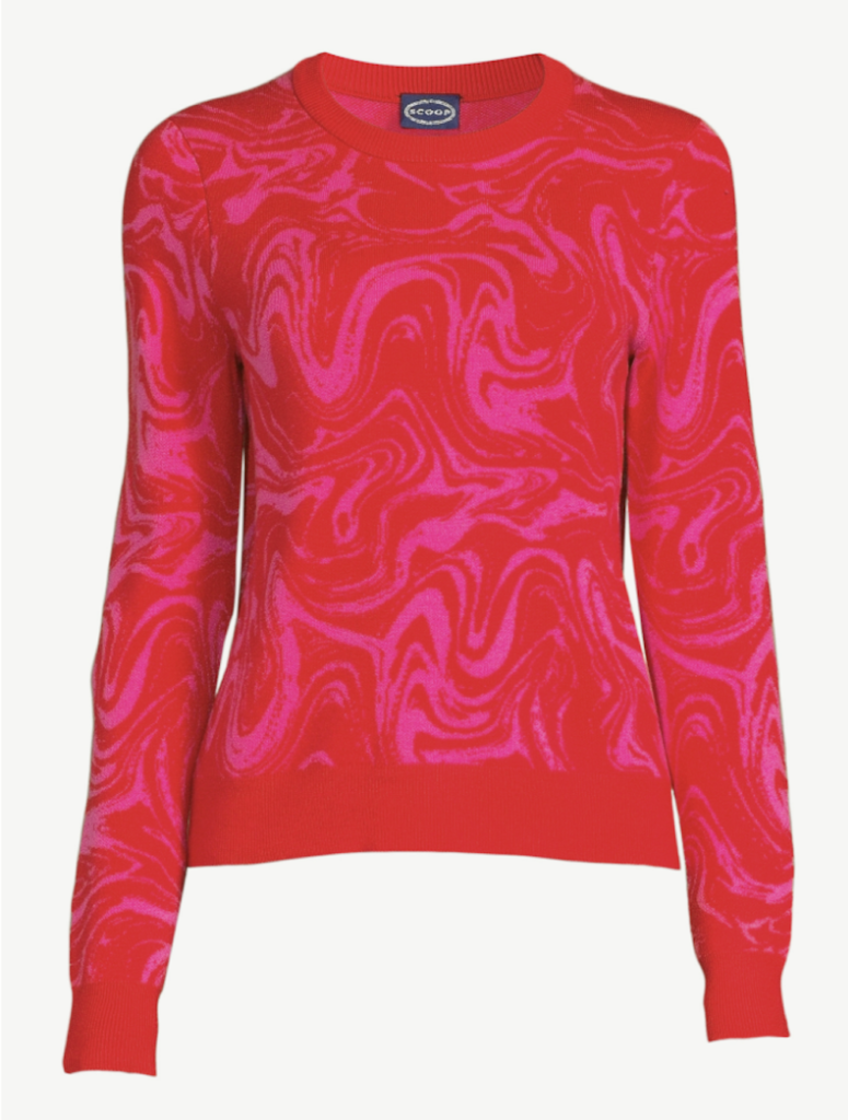 Pink and Red Plus Size Sweater