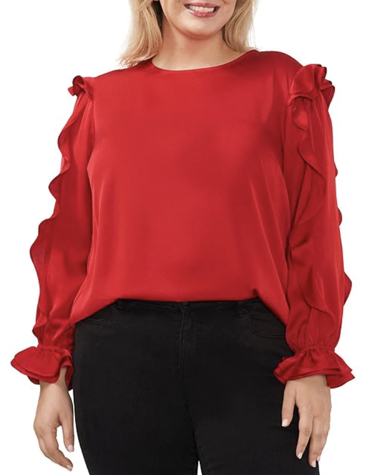 Red Ruffle Shirt