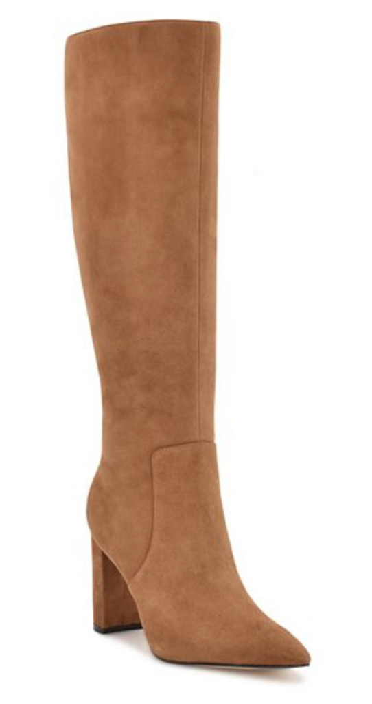 Light Brown Suede Knee High Boots