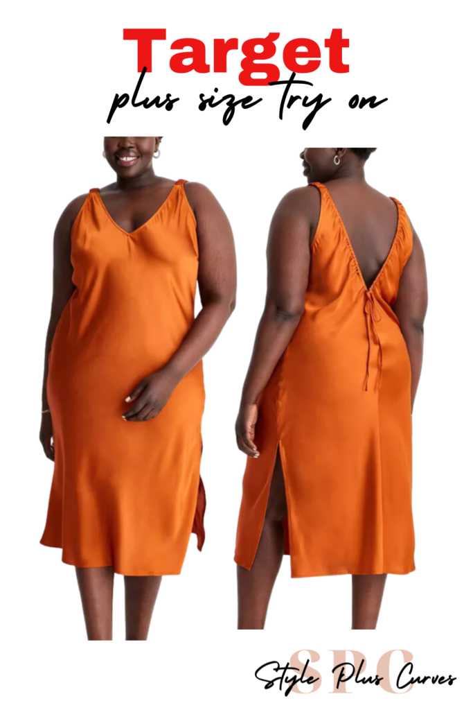 Target Plus Size Rust Slip Dress