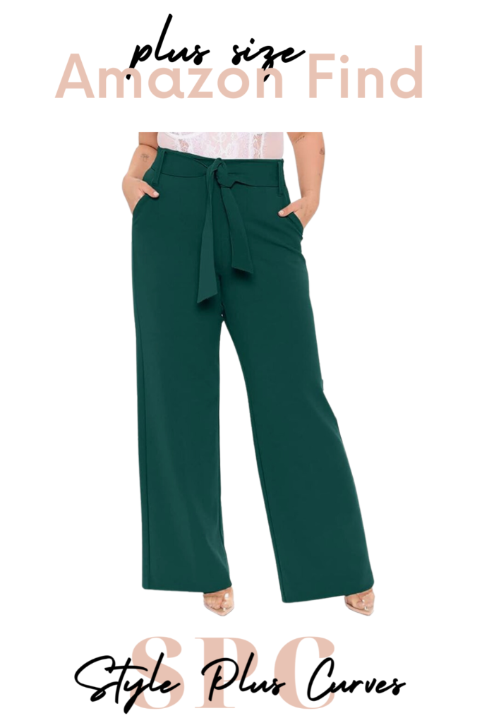 Plus Size Dark Green Pants