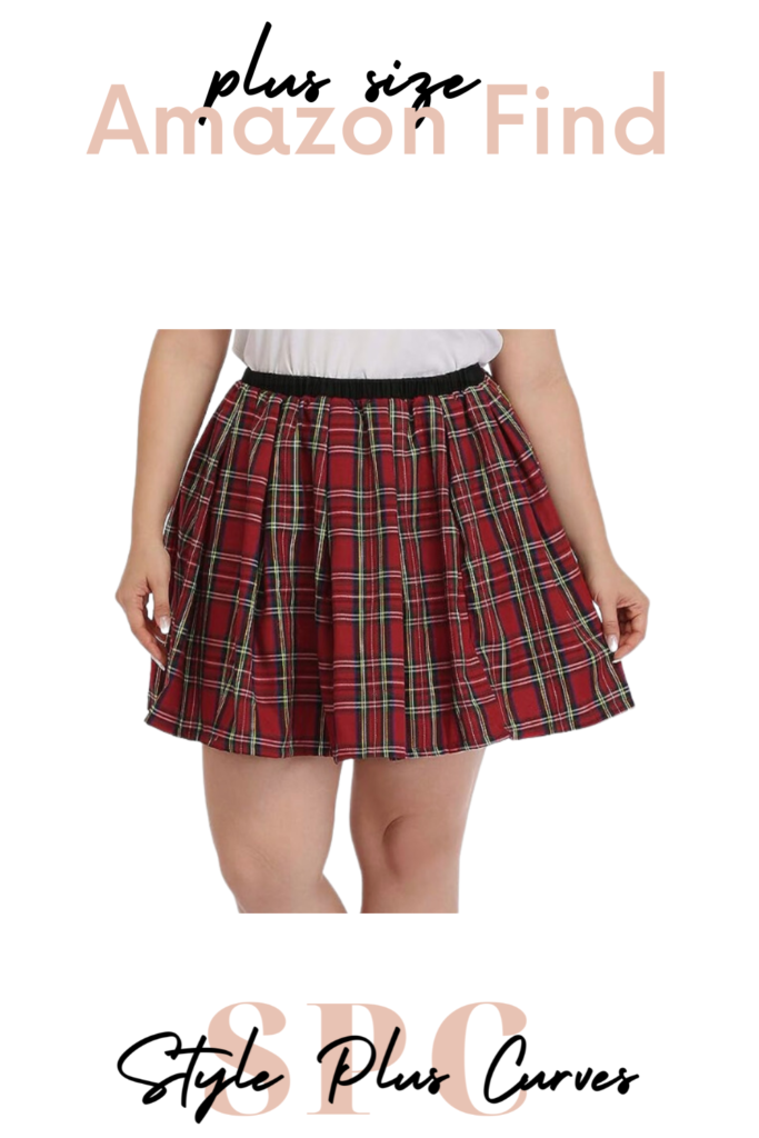 Plus Size Plaid Skirt