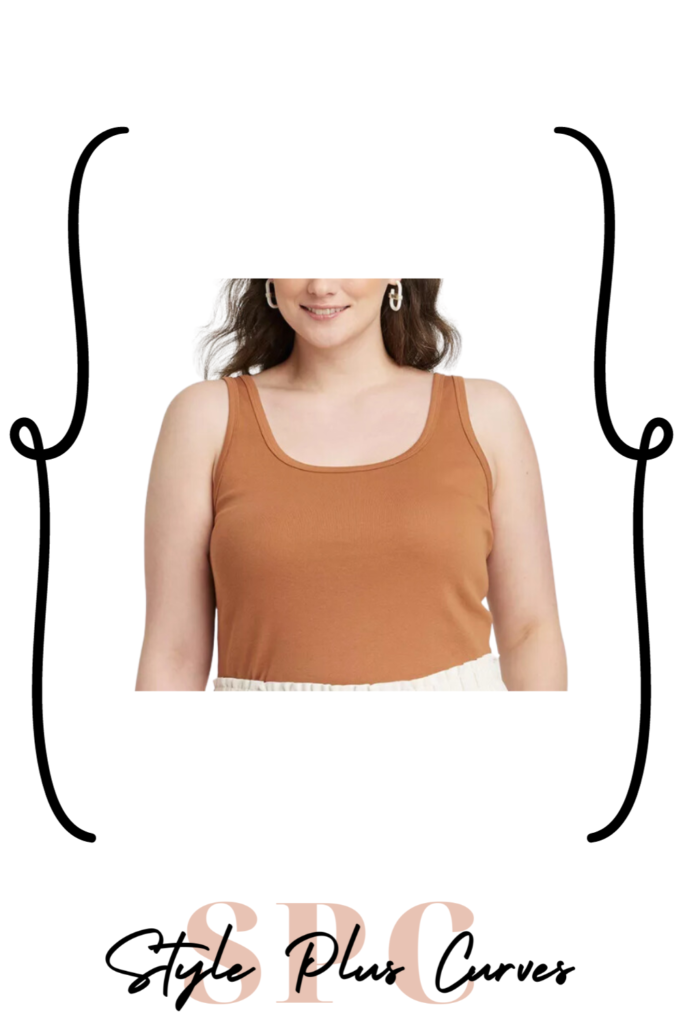 Plus Size Brown Tank