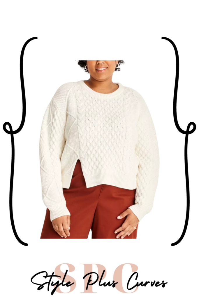 Plus Size Ivory Chunky Sweater