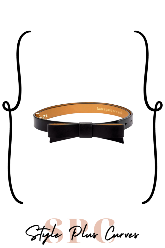 skinny black bow belt