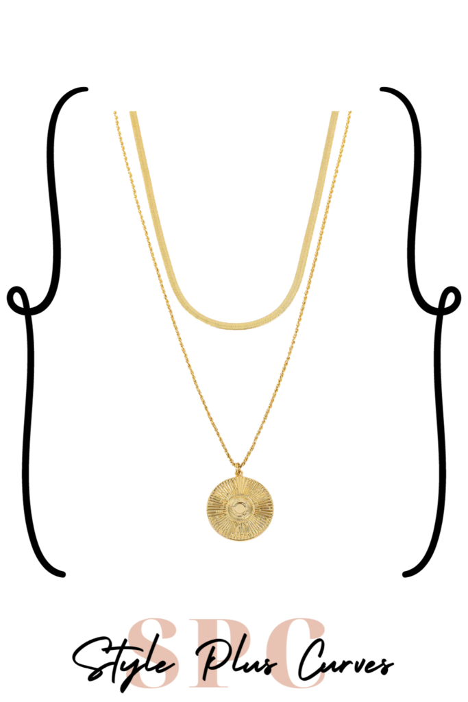 gold coin layered necklace