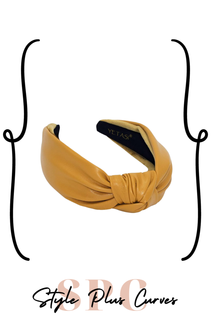 Mustard Yellow Leather Headband