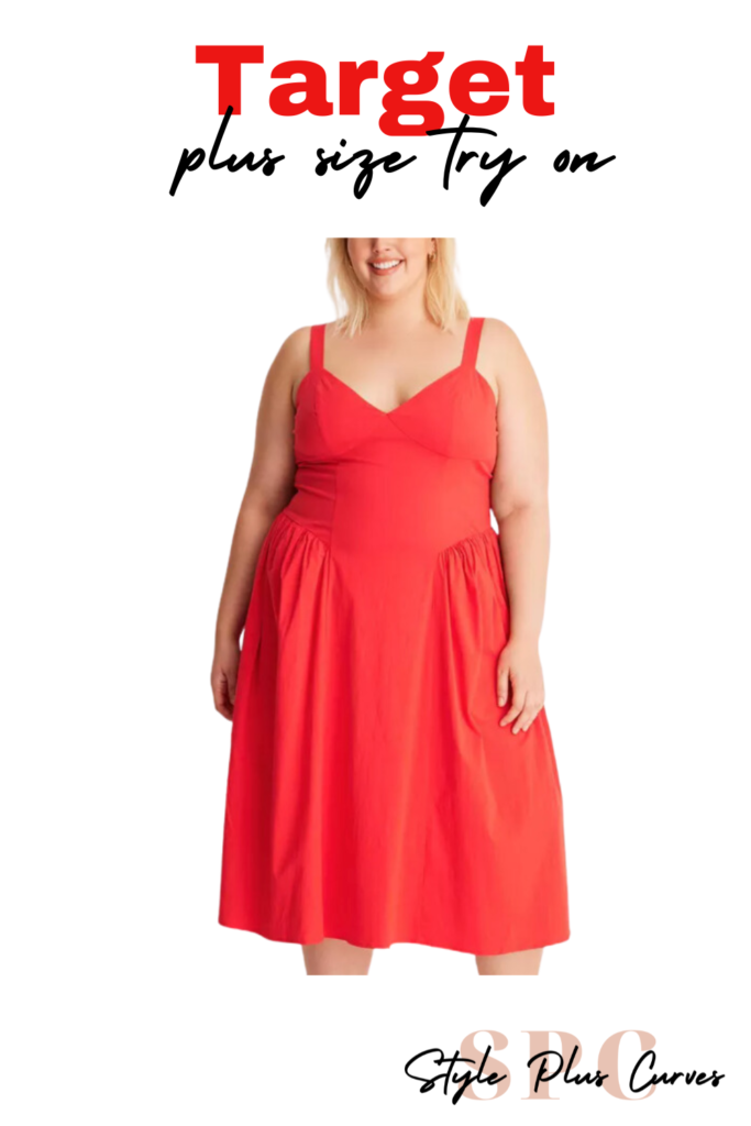 Plus Size Strappy Red Midi Dress