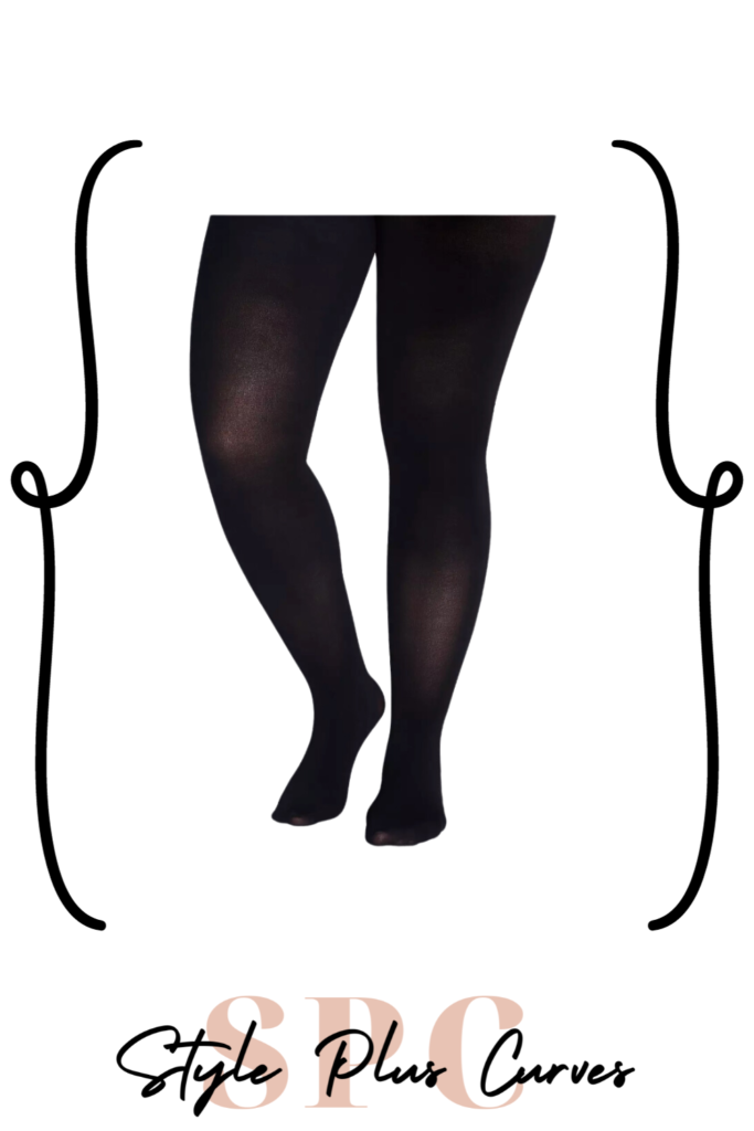 Plus Size Black Smoothing Tights