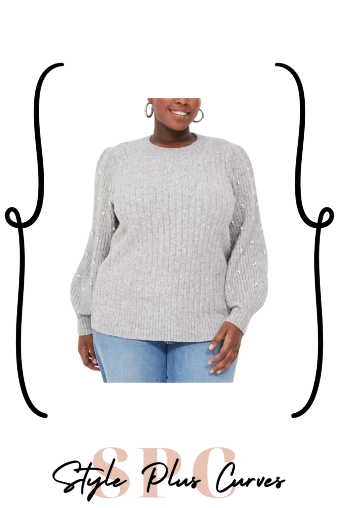 Plus Size Gray Sweater