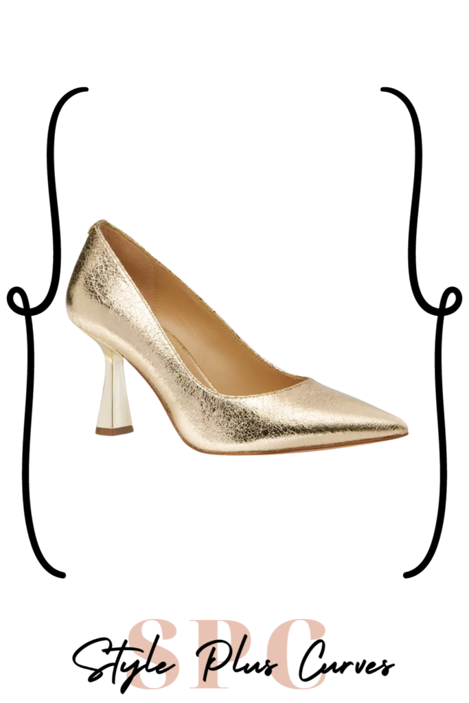 Gold Pointed Toe Pump