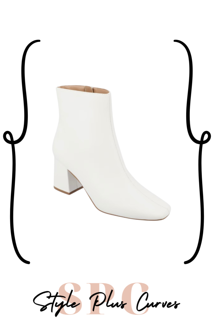 Wide White Ankle Boots