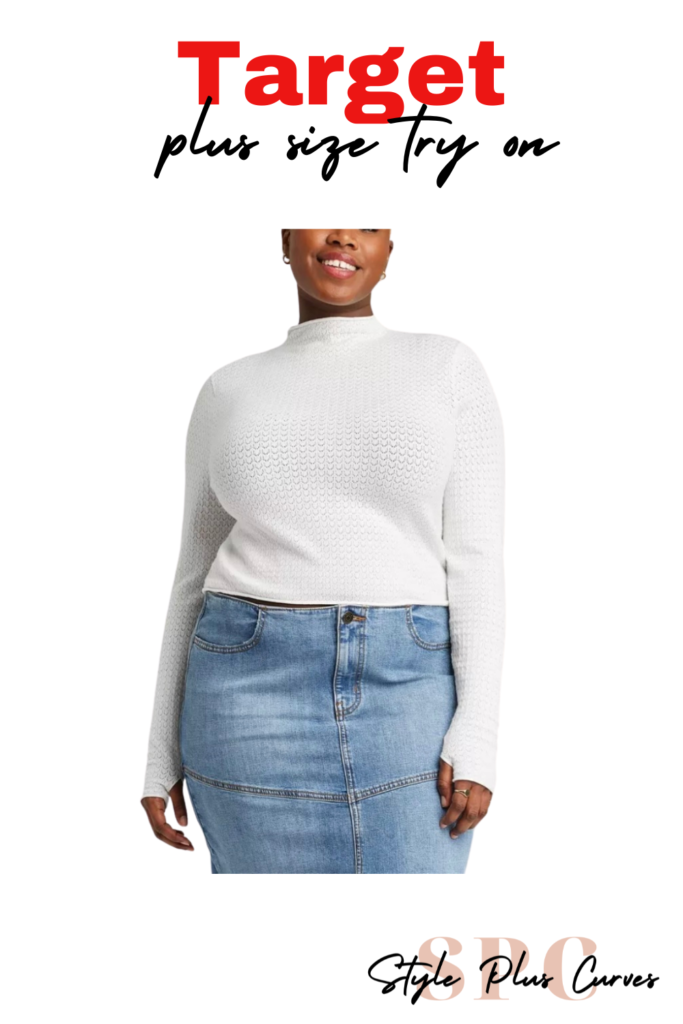 Plus Size Cropped Knit Sweater