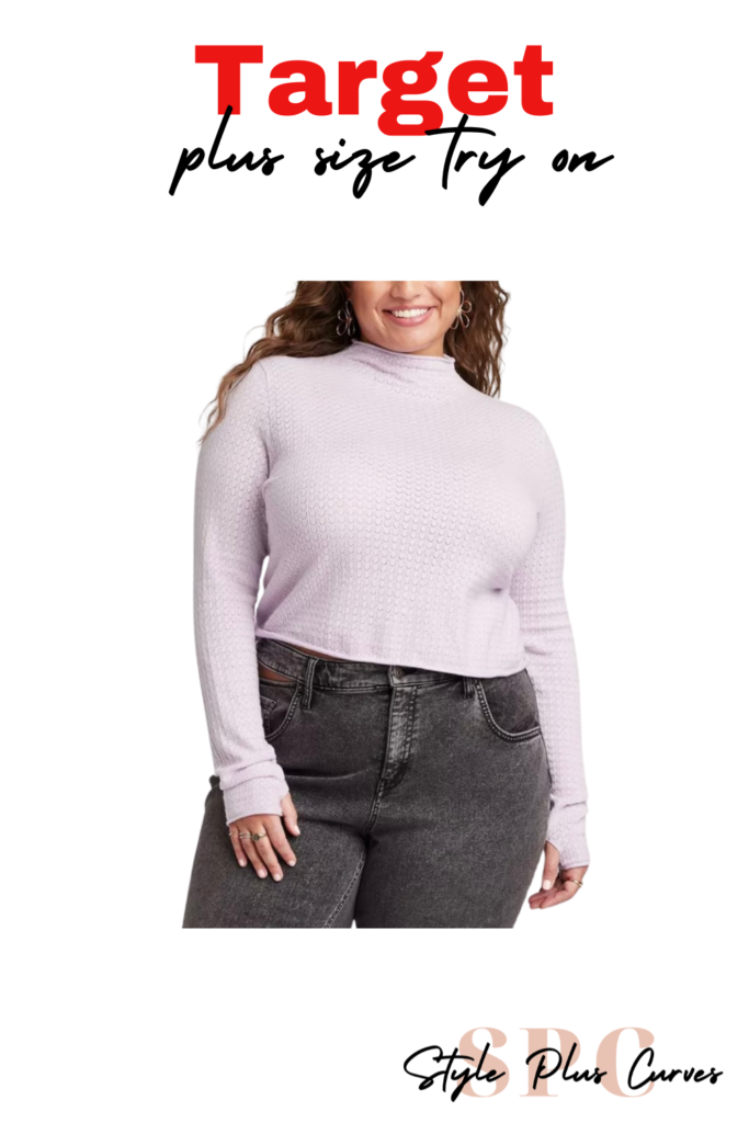 Plus Size Cropped Knit Sweater