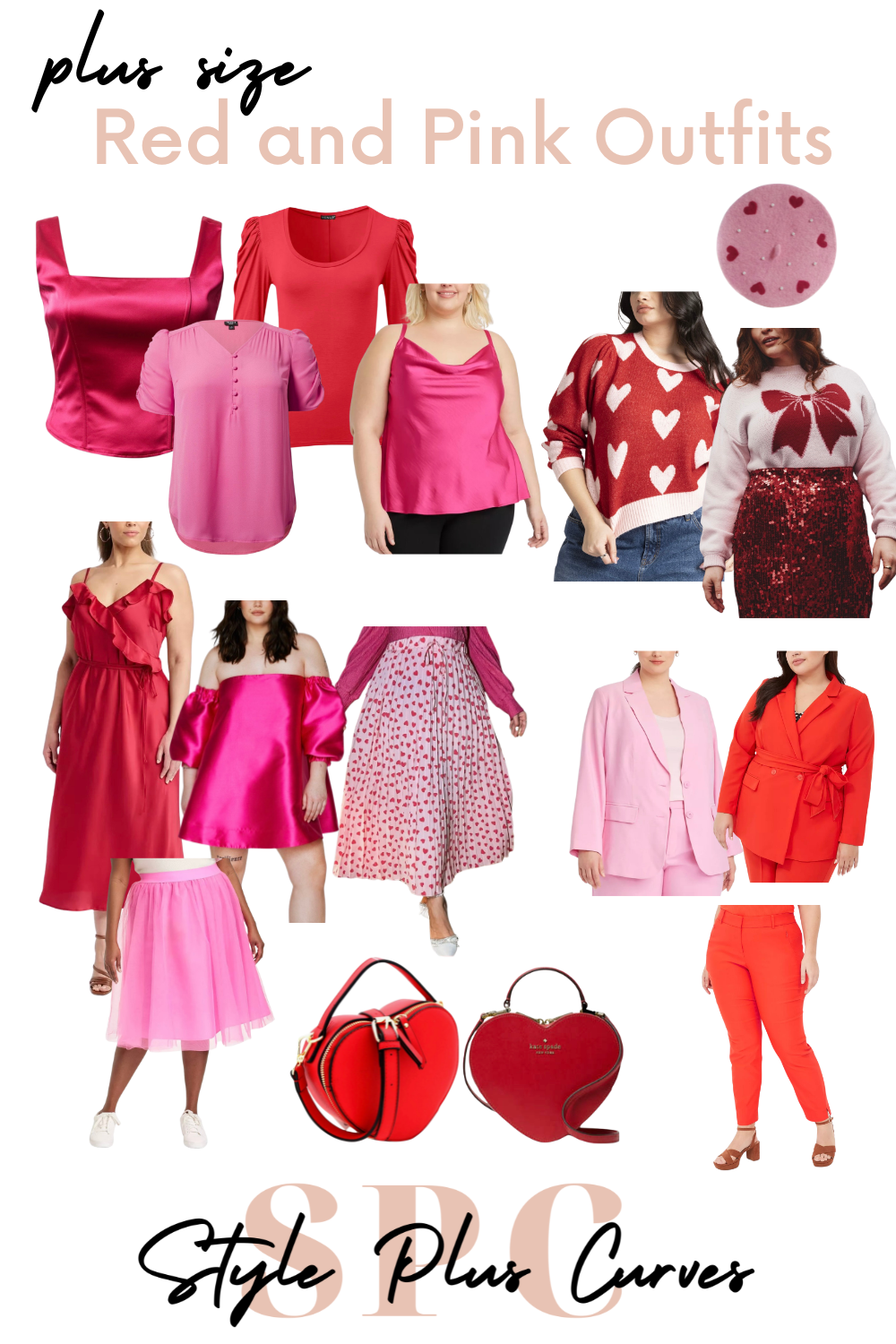 Plus Size Red and Pink Outfits