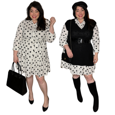 Plus Size Polka Dot Dress - 2 Ways!