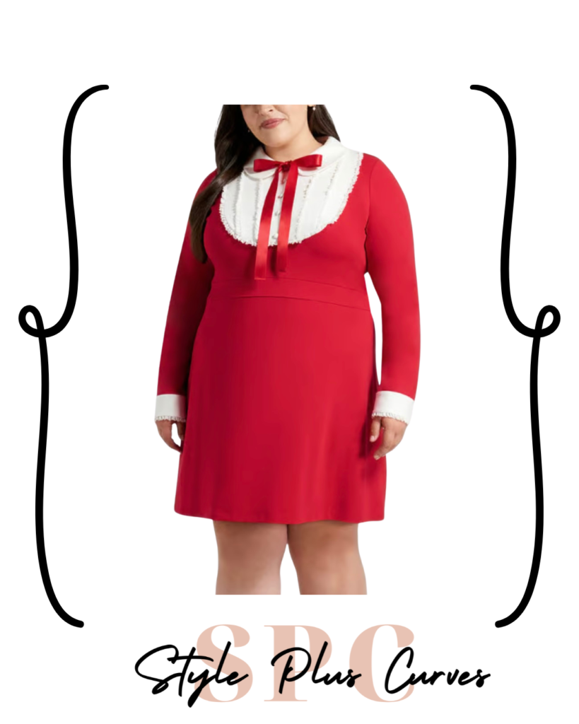 Plus Size Red Retro Dress