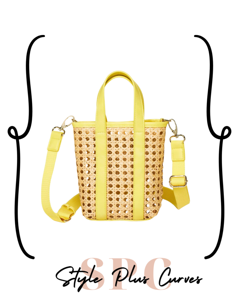 Mini Yellow Woven Tote