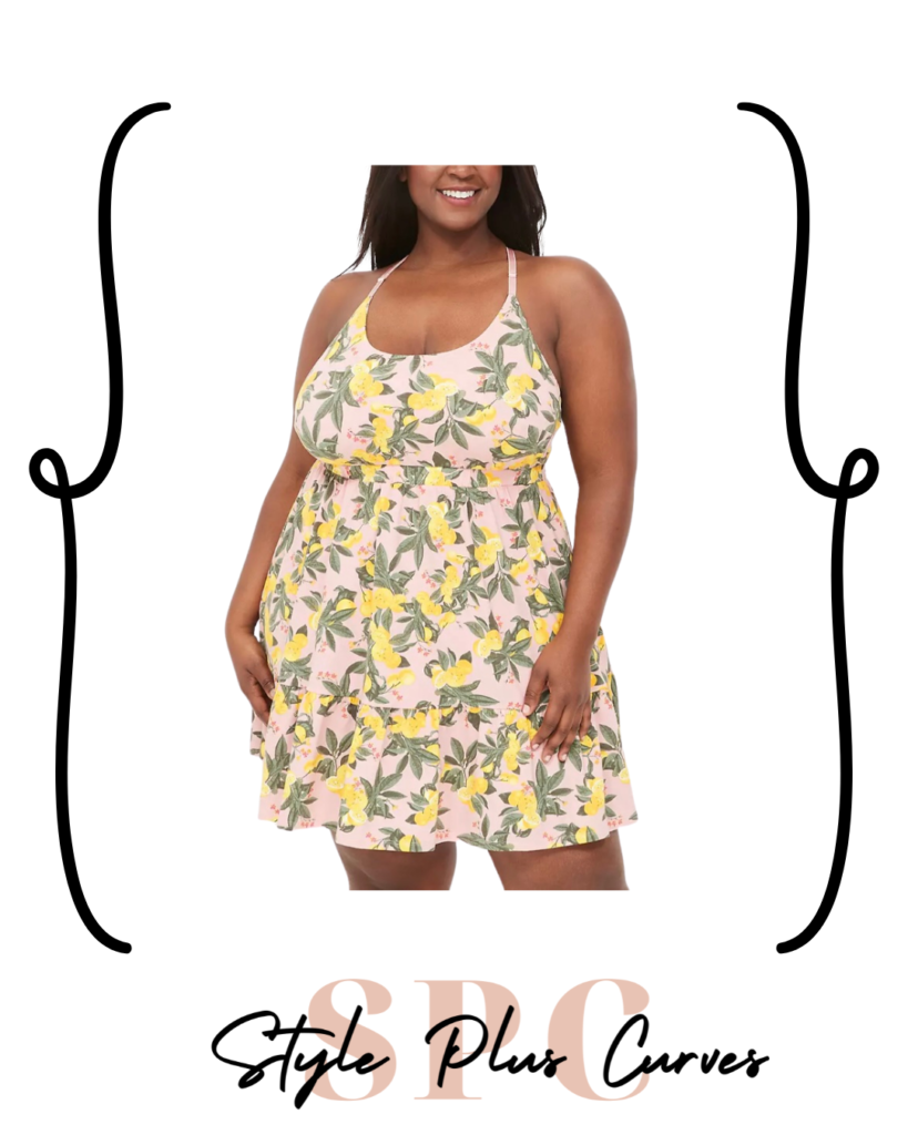 Plus Size Lemon Print Nightgown