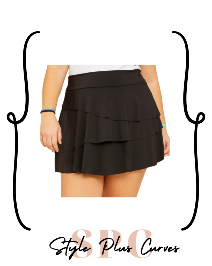 Arula Plus Size Ruffled Skort